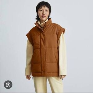 Everlane Orange Quilted Vest